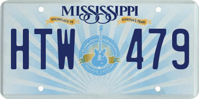 MS license plate HTW479