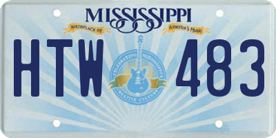 MS license plate HTW483
