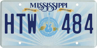 MS license plate HTW484
