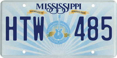 MS license plate HTW485