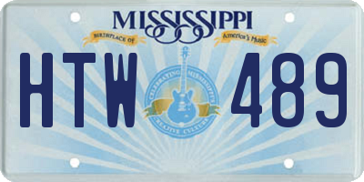 MS license plate HTW489