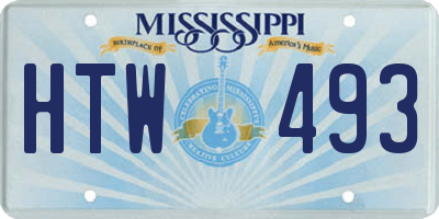 MS license plate HTW493