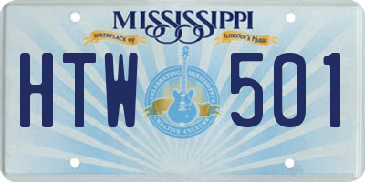 MS license plate HTW501