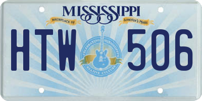 MS license plate HTW506