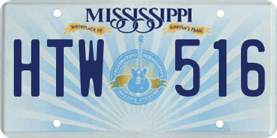 MS license plate HTW516