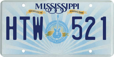 MS license plate HTW521