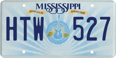 MS license plate HTW527