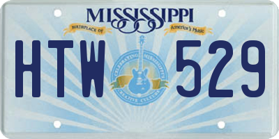 MS license plate HTW529