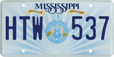 MS license plate HTW537