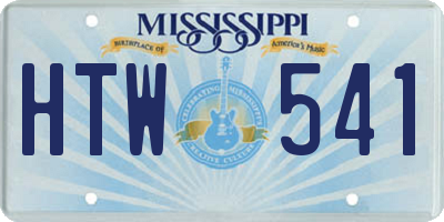 MS license plate HTW541