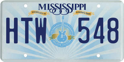 MS license plate HTW548
