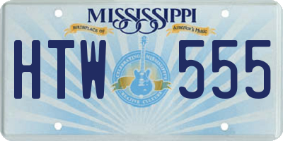 MS license plate HTW555