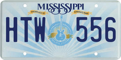 MS license plate HTW556