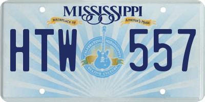 MS license plate HTW557