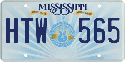 MS license plate HTW565