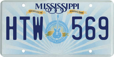 MS license plate HTW569