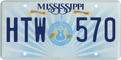 MS license plate HTW570