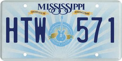 MS license plate HTW571