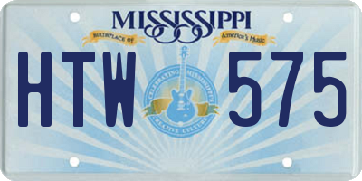 MS license plate HTW575