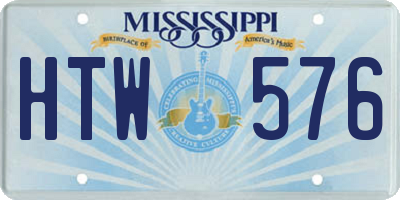 MS license plate HTW576