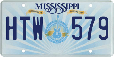 MS license plate HTW579