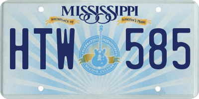 MS license plate HTW585