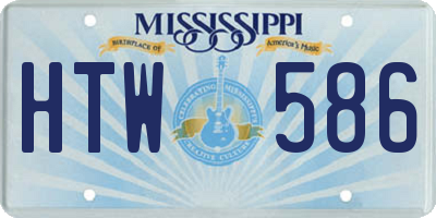 MS license plate HTW586