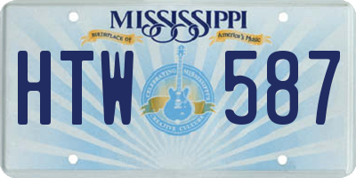 MS license plate HTW587