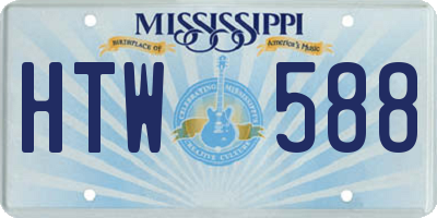 MS license plate HTW588