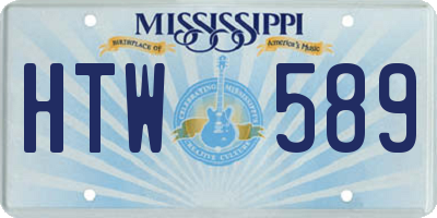 MS license plate HTW589