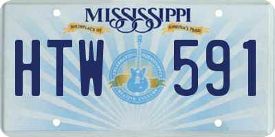MS license plate HTW591