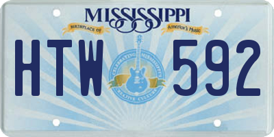 MS license plate HTW592