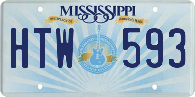 MS license plate HTW593