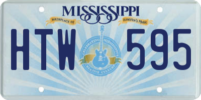 MS license plate HTW595