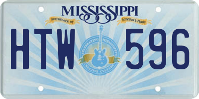 MS license plate HTW596