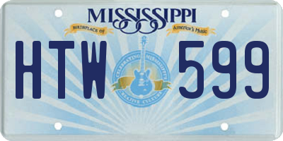 MS license plate HTW599