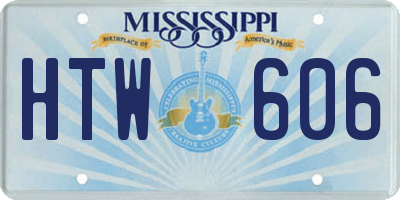 MS license plate HTW606