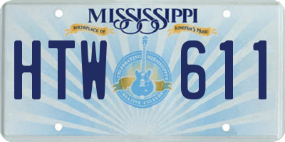 MS license plate HTW611