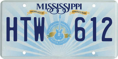 MS license plate HTW612