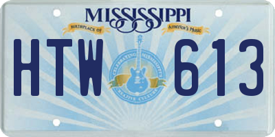 MS license plate HTW613