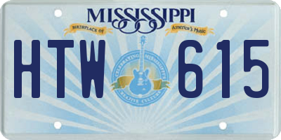 MS license plate HTW615