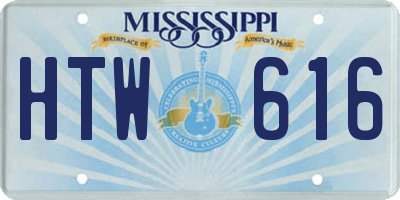 MS license plate HTW616