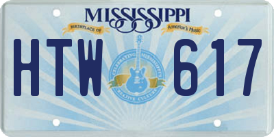 MS license plate HTW617