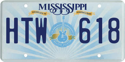 MS license plate HTW618
