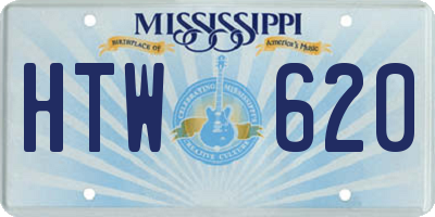 MS license plate HTW620