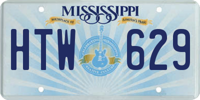 MS license plate HTW629