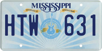 MS license plate HTW631