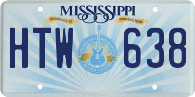 MS license plate HTW638