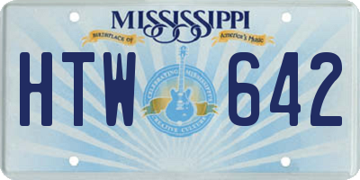 MS license plate HTW642