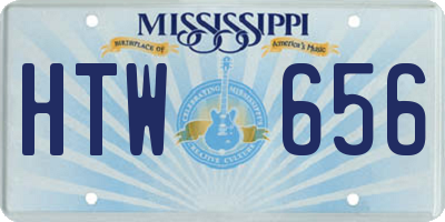 MS license plate HTW656
